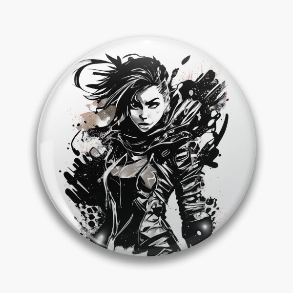 Artikelvorschau, Cyberpunk Comic Book Girl in Black entworfen und verkauft von ShadowAndSlate.