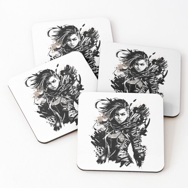 Item preview, Cyberpunk Comic Book Girl in Black designed and sold by ShadowAndSlate.