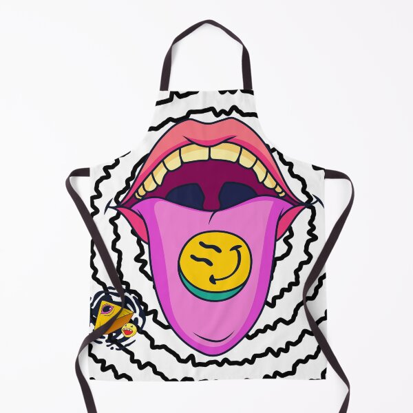 Item preview, colorful-psychedelic-sticket-mosaic-crazy-tong-mouth-smily-art designed and sold by Designerboutic.