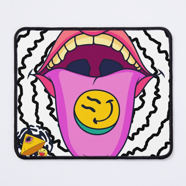Item preview, colorful-psychedelic-sticket-mosaic-crazy-tong-mouth-smily-art designed and sold by Designerboutic.
