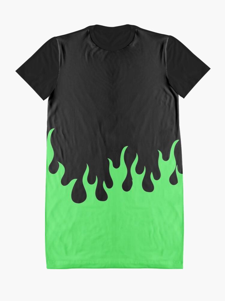 Neon Green Dog | Graphic T-Shirt Dress