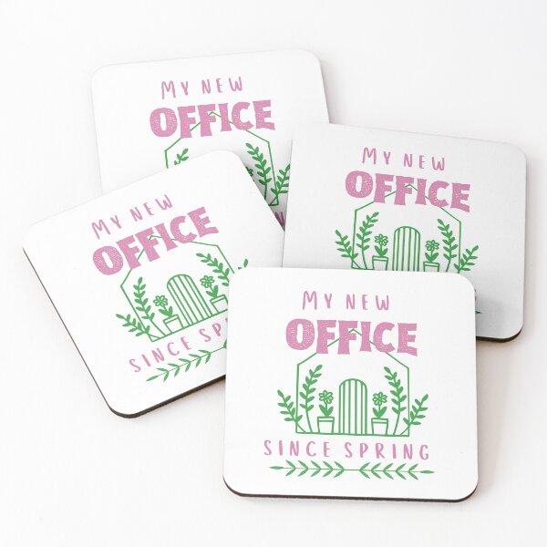 Item preview, Garden - my office since spring pink green designed and sold by PositiveIdeas.
