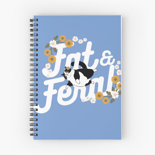 Item preview, Fat and Feral Floral Cat designed and sold by livelaughhell.