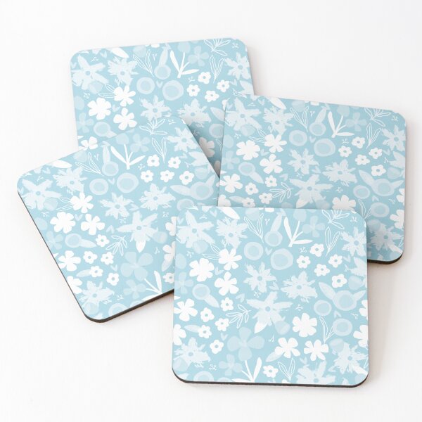 Item preview, Floral Garden | Baby Blue | Hand drawn Florals ©designsbyroochita designed and sold by DesignsbyRoochita Studio.