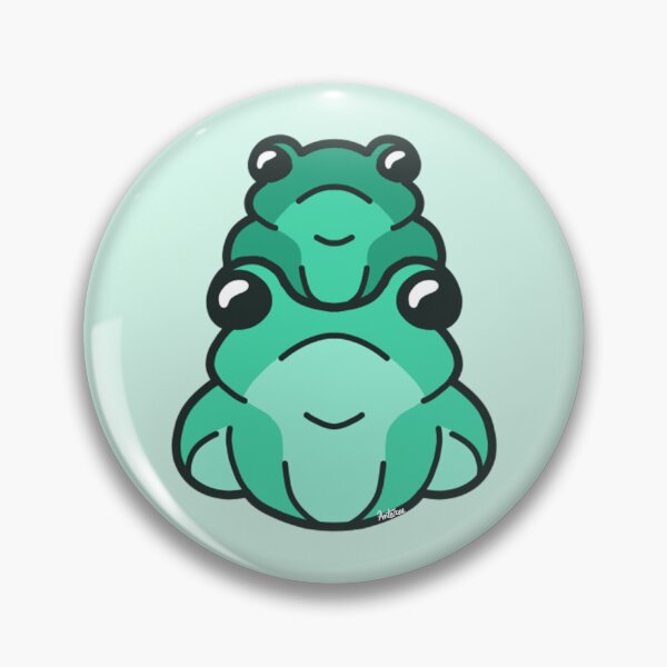 Item preview, Green Double Frog Stack designed and sold by AntaresFallsArt.