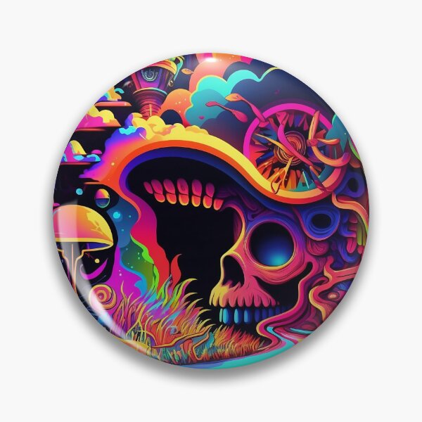 Item preview, Trippy Rainbow Skull Cave designed and sold by VibrantView.