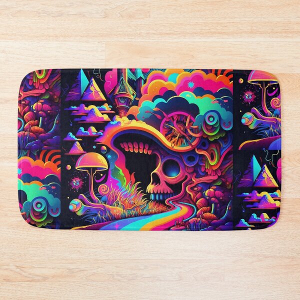Item preview, Trippy Rainbow Skull Cave designed and sold by VibrantView.