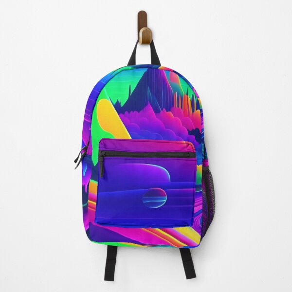 Item preview, Trendy Neon-Colored Landscape AI Art designed and sold by unusualillusion.