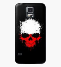 Chaotic Polish Flag Splatter Skull Case/Skin for Samsung Galaxy