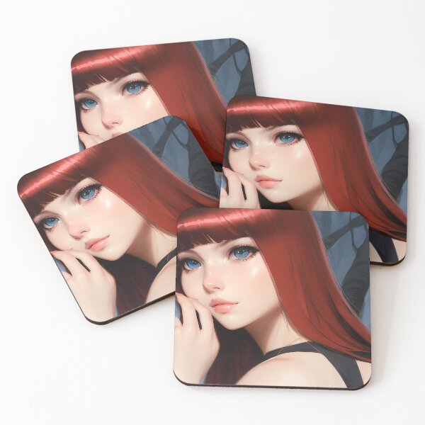 Item preview, A stunning portrait of an 18-year-old American beauty with fiery red hair and a flawless complexion [ home decor,poster, female picture] designed and sold by 3ac-Arts.