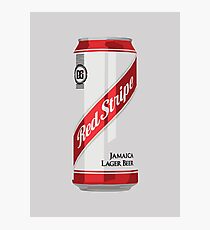 Red Stripe Can Photographic Print
