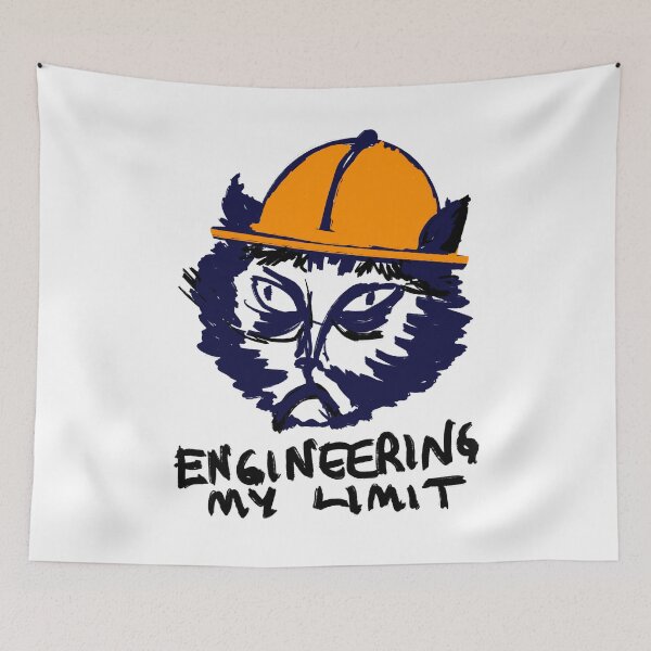 Item preview, Engineering my limit cat with hardhat designed and sold by Marker7.
