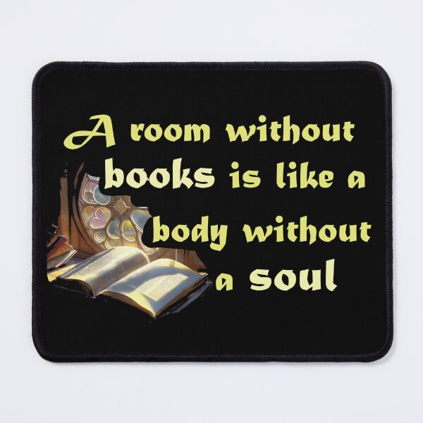Item preview, Timeless quote by Cicero on importance of books and the soul designed and sold by GalleryArcanum.