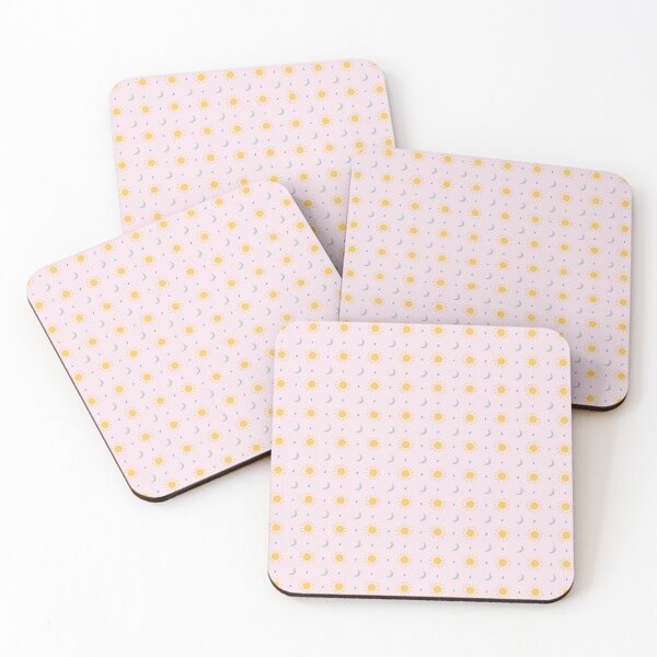 Item preview, Pink and orange cute sky pattern on a pink background designed and sold by Elodie-Motifs.