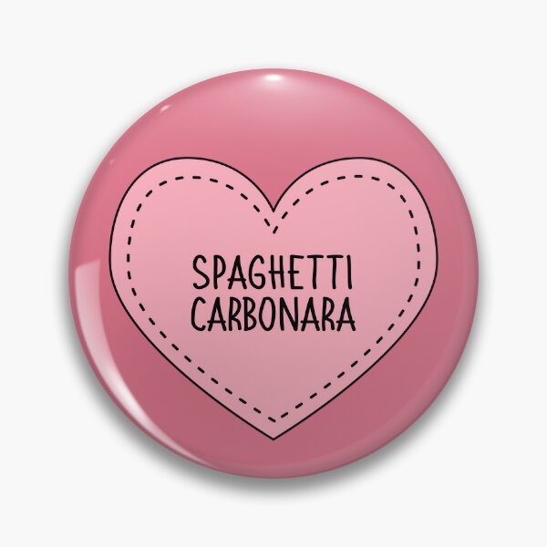 Item preview, Spaghetti Carbonara Cute Pink Cottagecore Heart British Food designed and sold by cashewdays.