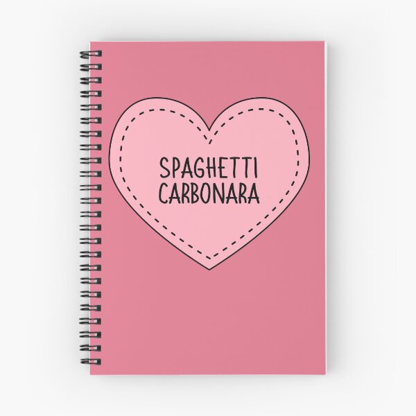 Item preview, Spaghetti Carbonara Cute Pink Cottagecore Heart British Food designed and sold by cashewdays.