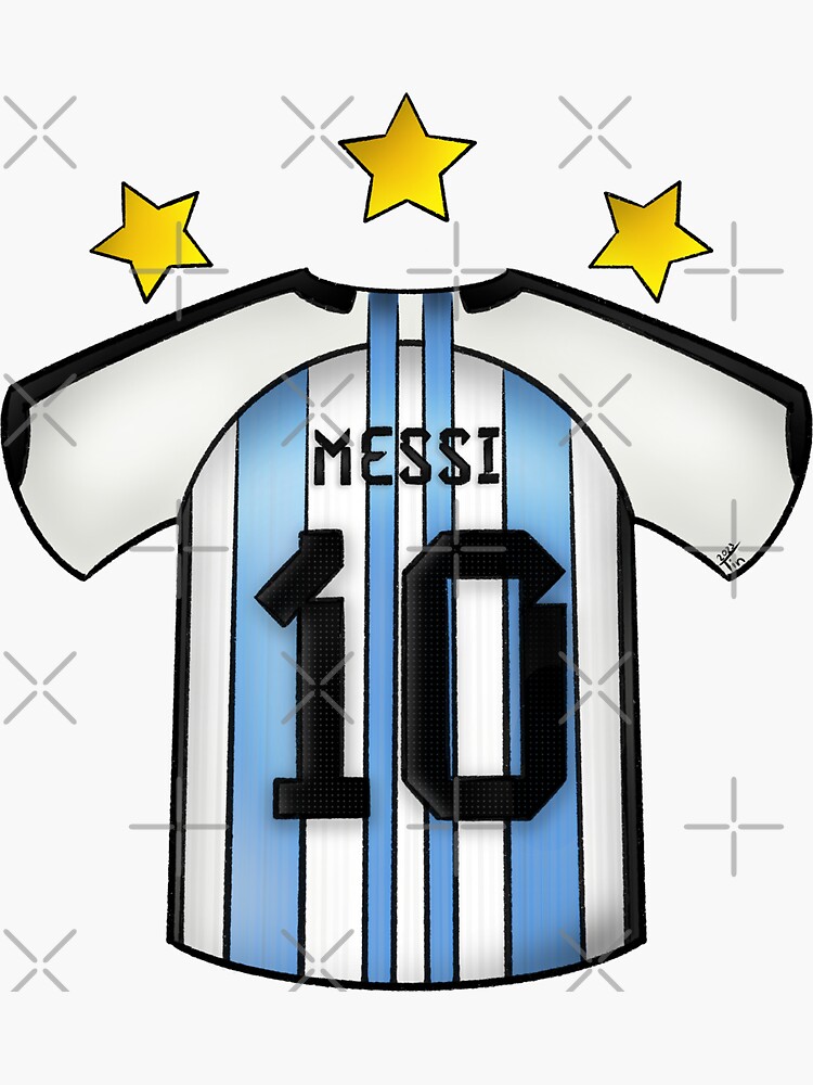 LeoMessi Jersey Illustration 2022 Sticker for Sale by cartmaxx2