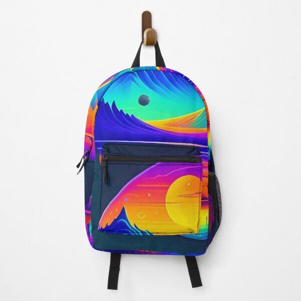 Item preview, Trendy Neon-Colored Landscape AI Art designed and sold by unusualillusion.