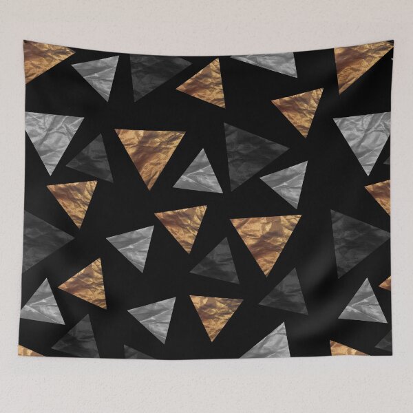 Item preview, Metallic Triangle design Geometric Abstract art work with triangles designed and sold by Thilaniz.