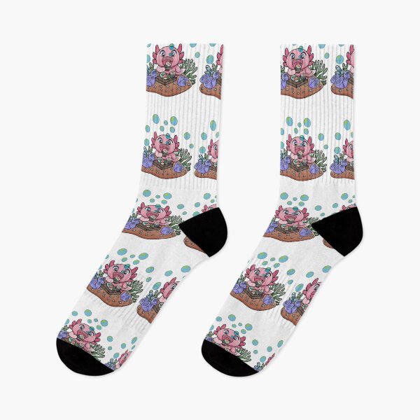 Item preview, Cute Kawaii Axolotl Eating Sushi Underwater designed and sold by GarnersDesigns.