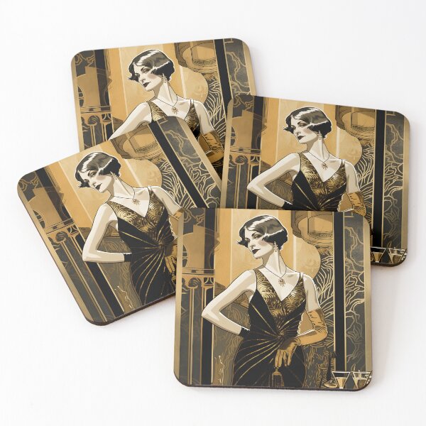 Item preview, Roaring 1920's Wall Art Deco - Art Deco Style Cocktail Poster designed and sold by EmmiFoxDesigns.