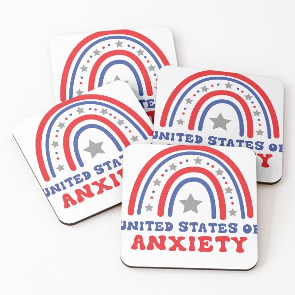 Item preview, United States Of Anxiety Patriotic Mental Health Rainbow designed and sold by JeweledLife.