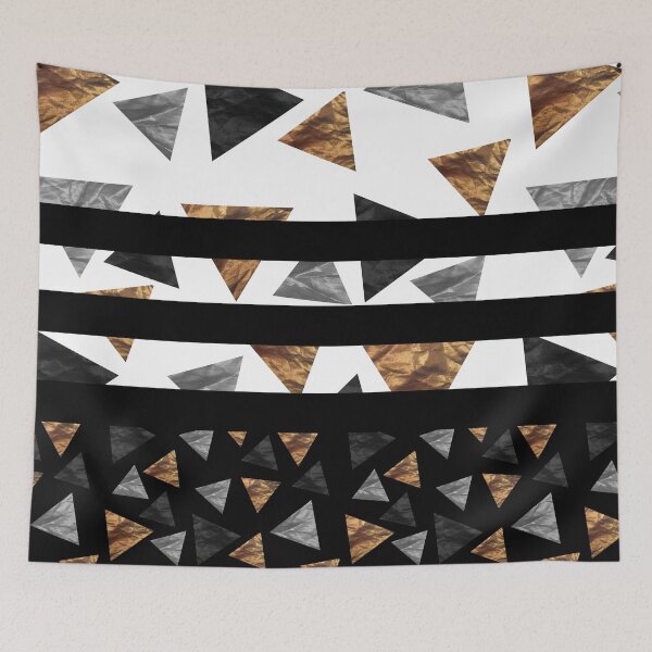 Item preview, Metallic Triangle design Geometric Abstract art work with triangles designed and sold by Thilaniz.