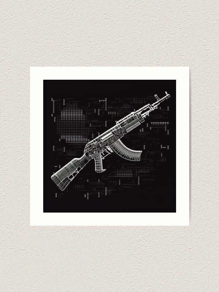 AK-47 in ASCII art