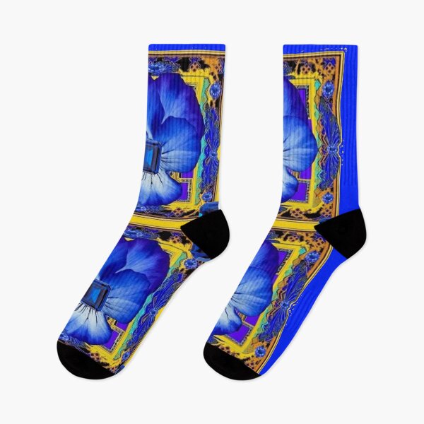Item preview, BLUE SAPPHIRE PATTERNS GEMS BLUE  FLORAL ART designed and sold by sharlesart.