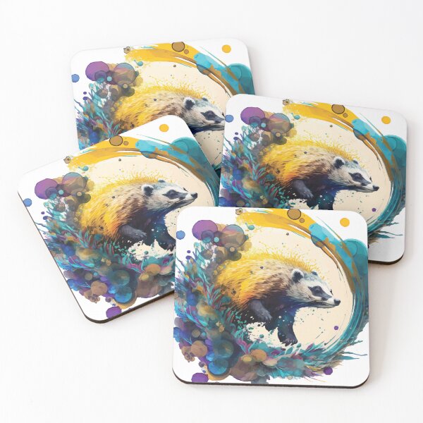 Item preview, A Honey Badger Running Through A Field - Animals in Vibrant Color designed and sold by GVRDesign.