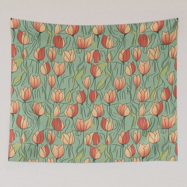 Item preview, Elegant Tulips Pattern Seamless Tulip Motif Collection V8 designed and sold by Family Journey with God.