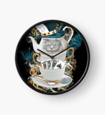 Alice in Wonderland Mad hatter Cheshire Cat Clock