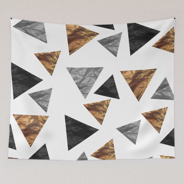 Item preview, Metallic Triangle design Geometric Abstract art work with triangles designed and sold by Thilaniz.