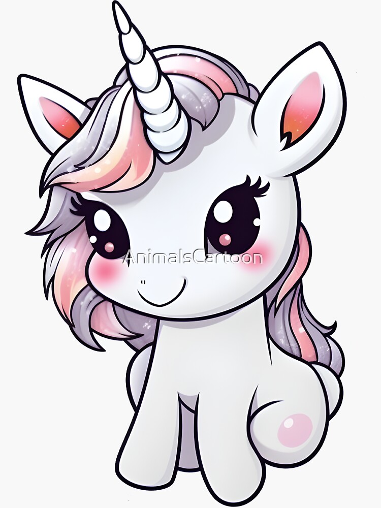 Kawaii draw so cute unicorn girl - Top vector, png, psd files on Nohat.cc