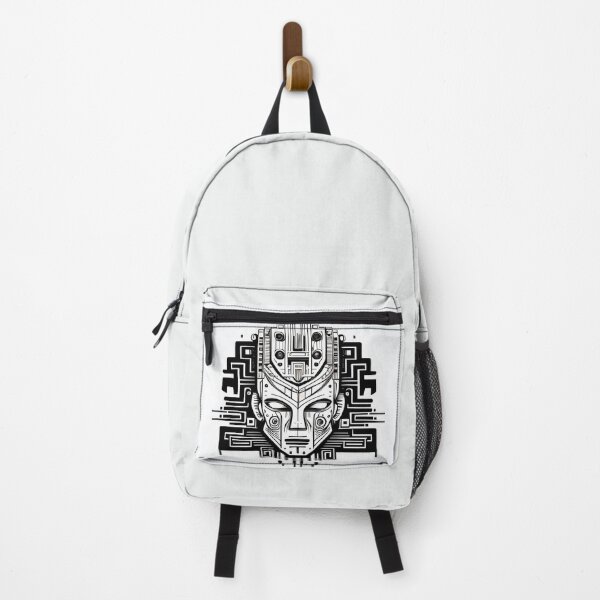 Item preview, Ancient Kawaii Egyptian Mask - B&W Geometric Vector Art designed and sold by AInspiredCO.