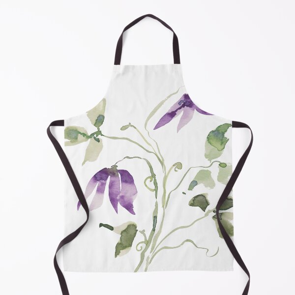 Item preview, Clematis - Watercolor Purple Wildflowers designed and sold by PinkBathtubArt.