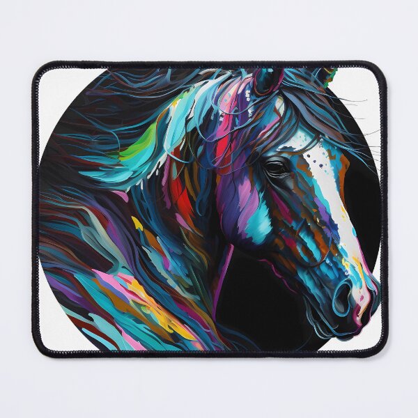 Item preview, Colorful Abstract Horse Painting designed and sold by Serene FireflyCreations.