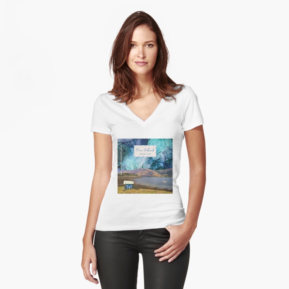 Item preview, Fitted V-Neck T-Shirt designed and sold by AdrianLordPiano.