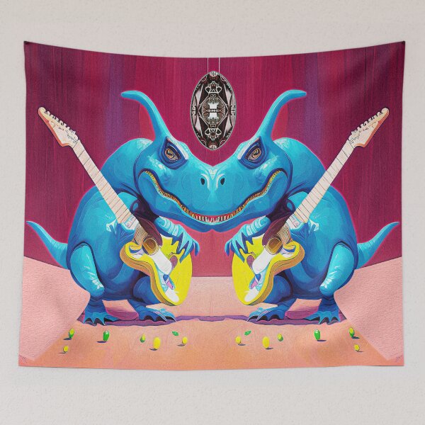 Item preview, *FANTASTIC HYBRID EASTER SAURUS EGGS PLAYING GUITAR PAINTING - EASTER BUNNIES CHOCOLATE EGG* designed and sold by Ralek.