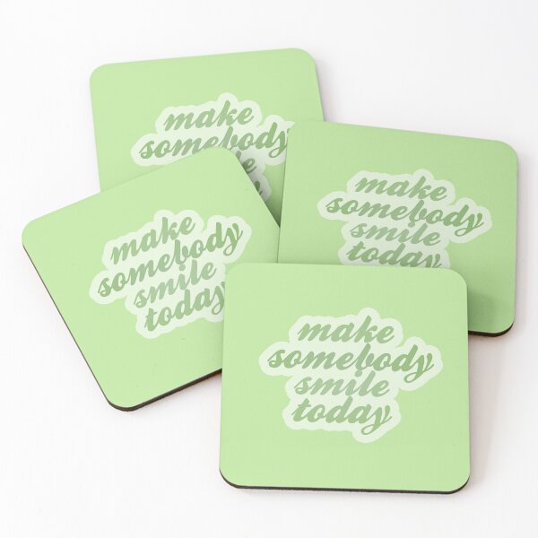 Item preview, Make Somebody Smile Today Light Green Gradient Aesthetic Illustration designed and sold by inherflopera.
