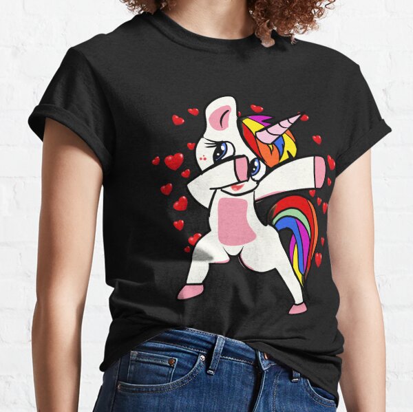 Hip Hop Dabbing Unicorn Flippin Love Boston Red Sox Women's V-Neck T-Shirt 