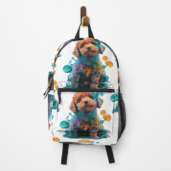 Item preview, A Brown Cavapoo Sits in Water - Animals in Vibrant Color designed and sold by GVRDesign.