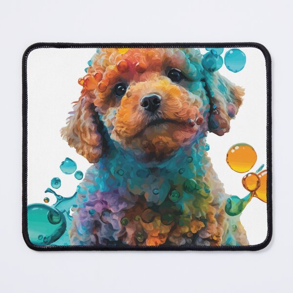 Artikelvorschau, Ein brauner Cavapoo sitzt im Wasser - Tiere in leuchtenden Farben entworfen und verkauft von GVRDesign.