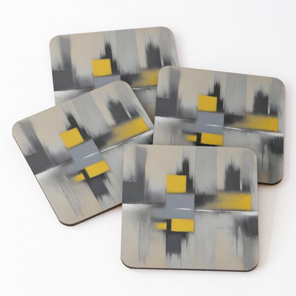 Item preview, Abstract Gray Black Yellow designed and sold by christineiris.