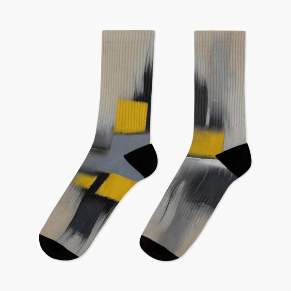 Item preview, Abstracto Gris Negro Amarillo designed and sold by christineiris.