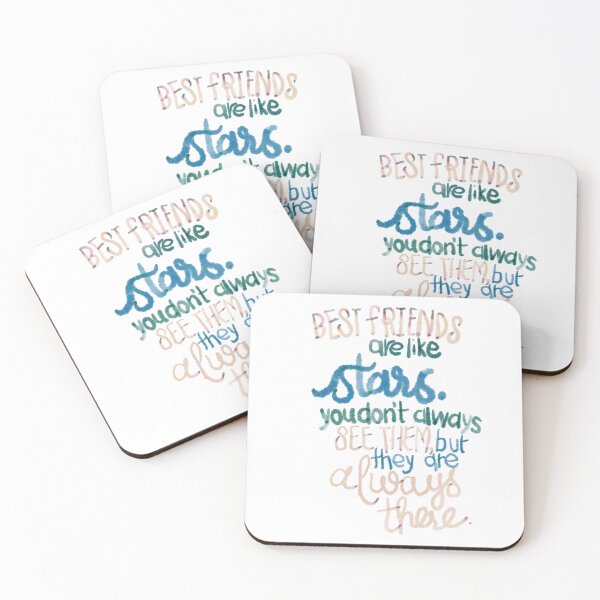 Item preview, Best friends are like stars multicolor designed and sold by chuckletuckle.