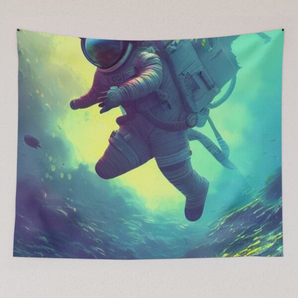 Item preview, Astronaut Swimming Around Fish Underwater designed and sold by Space-Wear.