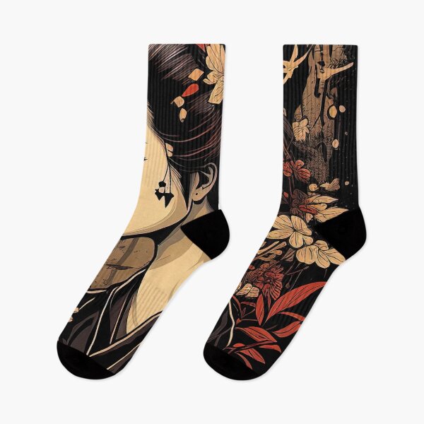 Item preview, Intricate illustration portrait of a japanese geisha designed and sold by RK - Shop.