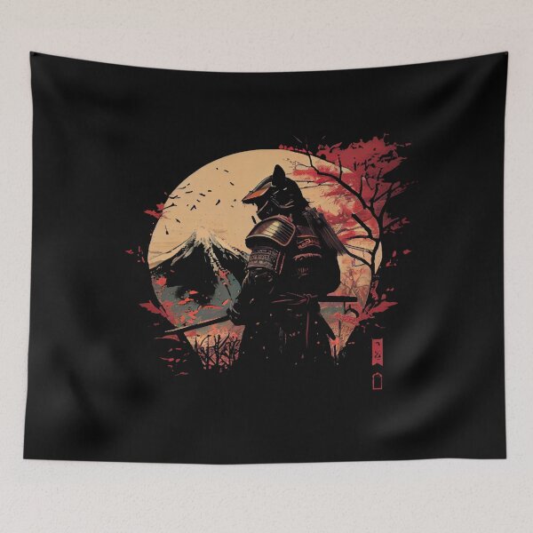 Item preview, Red Samurai and Moon designed and sold by pedrogag.