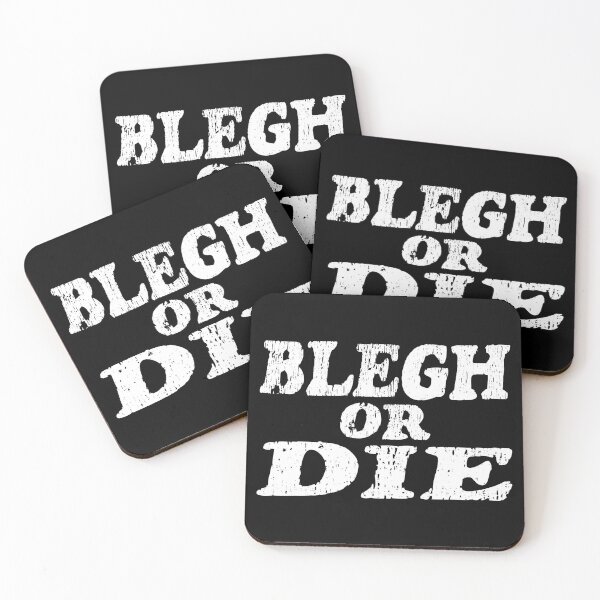 Item preview, Blegh or Die for metalheads and metalcore fans designed and sold by CatandRocknRoll.